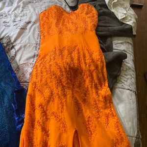 Orange prom dress